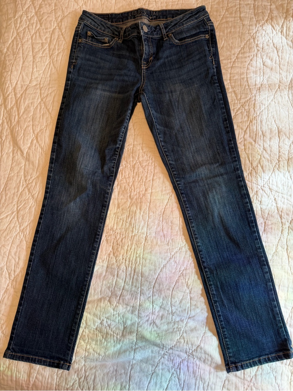 Aeropostale Women’s Skinny Jeans in Dark Blue Wash